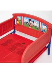 Disney Mickey Mouse Print Toddler Bed with Guardrails