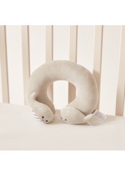 Juniors Solid Neck Pillow with Plush Whale Accent