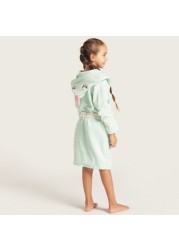 Juniors Hooded Bathrobe with Long Sleeves