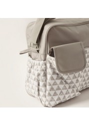 Juniors All-Over Triangle Print Diaper Bag