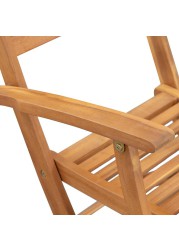 Kingston Acacia Wood Folding Chair W/Armrests Generic (61.5 x 56 x 90 cm, 2 Pc.)