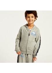 Kappa Printed Hooded Sweatshirt and Jog Pants Set