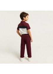 Juniors Solid Pants with Button Closure and Pockets