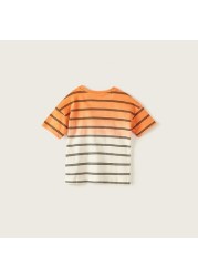 Juniors Striped T-shirt with Short Sleeves