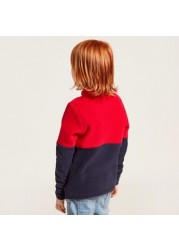 Juniors Panelled Pullover with Long Sleeves