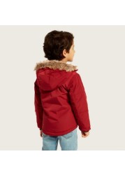 Juniors Zip Through Jacket with Hood and Pockets