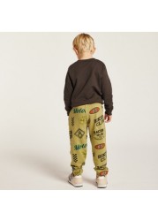 Juniors All-Over Printed Knit Pants with Pockets and Drawstring Closure