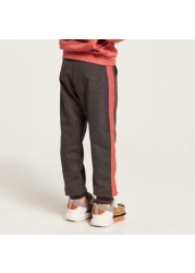 Juniors Side Tape Detail Knit Pants with Drawstring Closure