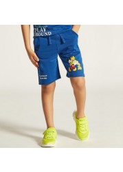 Disney Mickey and Friends Print Crew Neck T-shirt and Shorts Set