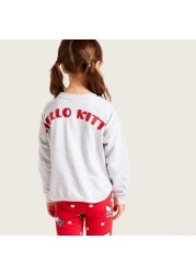 Sanrio Hello Kitty Print Sweatshirt with Long Sleeves