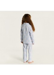 Juniors Printed Long Sleeve Shirt and Pyjama Set