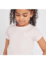 Juniors Solid Round Neck Top - Set of 2