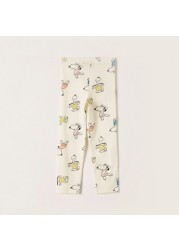 Peanuts Printed Leggings with Elasticised Waistband