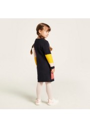 Juniors Panelled Dress with Long Sleeves