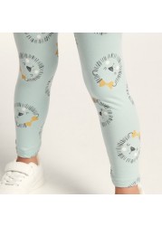 Juniors Printed Leggings with Elasticated Waistband - Set of 3