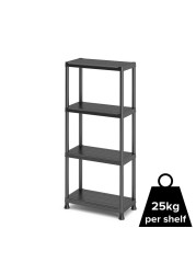 4-Tier Polypropylene Shelf (30 x 60 x 135 cm)