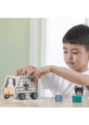 PolarB Pull-Along Shape Sorting Truck Toy