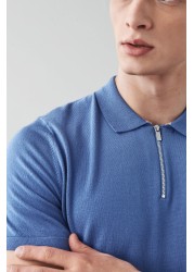 Knitted Zip Polo Shirt