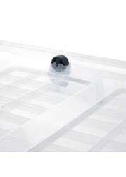 Hobby Life Transparent Flat Plastic Storage Box (55 L, 60 x 80 x 19 cm)