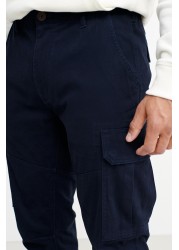 Cotton Stretch Cargo Trousers Slim Fit