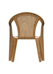 Cosmoplast Plastic Bamboo Armchair (63 x 58 x 81 cm)