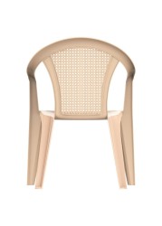 Cosmoplast Plastic Bamboo Armchair (63 x 58 x 81 cm)