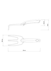 Tramontina Plastic Cultivator W/3 Teeth (25 x 8.5 x 4.5 cm)