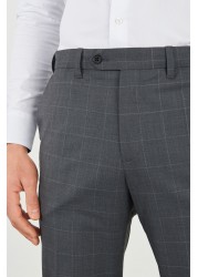 Motion Flex Wool Blend Check Trousers