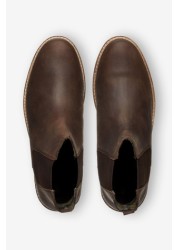 Waxy Finish Chelsea Boots