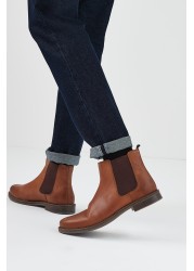 Waxy Finish Chelsea Boots