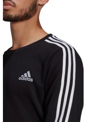 adidas Fleece 3 Stripe Crew Sweater