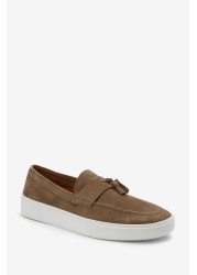 Suede Slip On Tassel Loafers