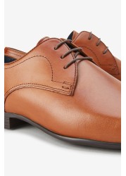 Leather Plain Derby Shoes Regular Fit