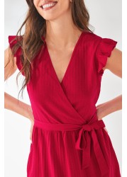 Jersey Wrap Midi Summer Dress