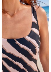 Scoop Neck Tummy Control Swimsuit