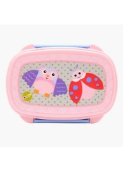 OOPS Ladybug Print Lunch Box with Lid and Cutlery Set