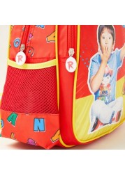 Ryan's World Print Backpack with Zip Closure - 14 inches