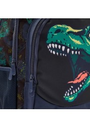 Juniors Dinosaur Print Trolley Backpack with Lunch Bag and Pencil Pouch - 18 inches