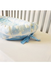 Fancy Fluff Cloud Print Organic Bed in Bed - 27x66 cms