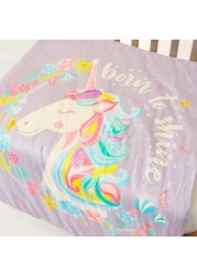 Fancy Fluff Unicorn Print 2-Piece Organic Comforter Set