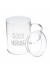 Neoflam Borosilicate Glass Double Wall Mug W/Lid (450 ml, 2 Pc.)