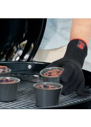 Weber Premium Barbeque L/XL Glove Set (Set of 2, Black)