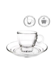 Ocean Caffe Espresso Cup & Saucer Set (6 Pc.)