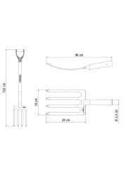 Tramontina Steel Forged Digging Fork (71 cm)