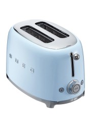 SMEG TSF01PBUK Stainless Steel 2-Slice Retro Toaster (950 W, Pastel Blue)