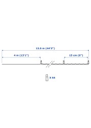 LEDLJUS شريط إضاءة LED مع 64 لمبة