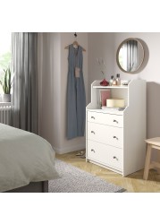 HAUGA Chest of 3 drawers with shelf