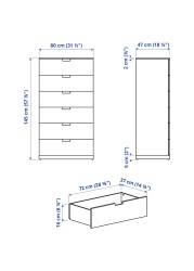 NORDLI Chest of 6 drawers