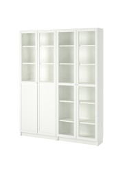 BILLY / OXBERG Bookcase with panel/glass doors