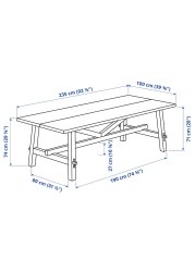 SKOGSTA / BERGMUND Table and 6 chairs